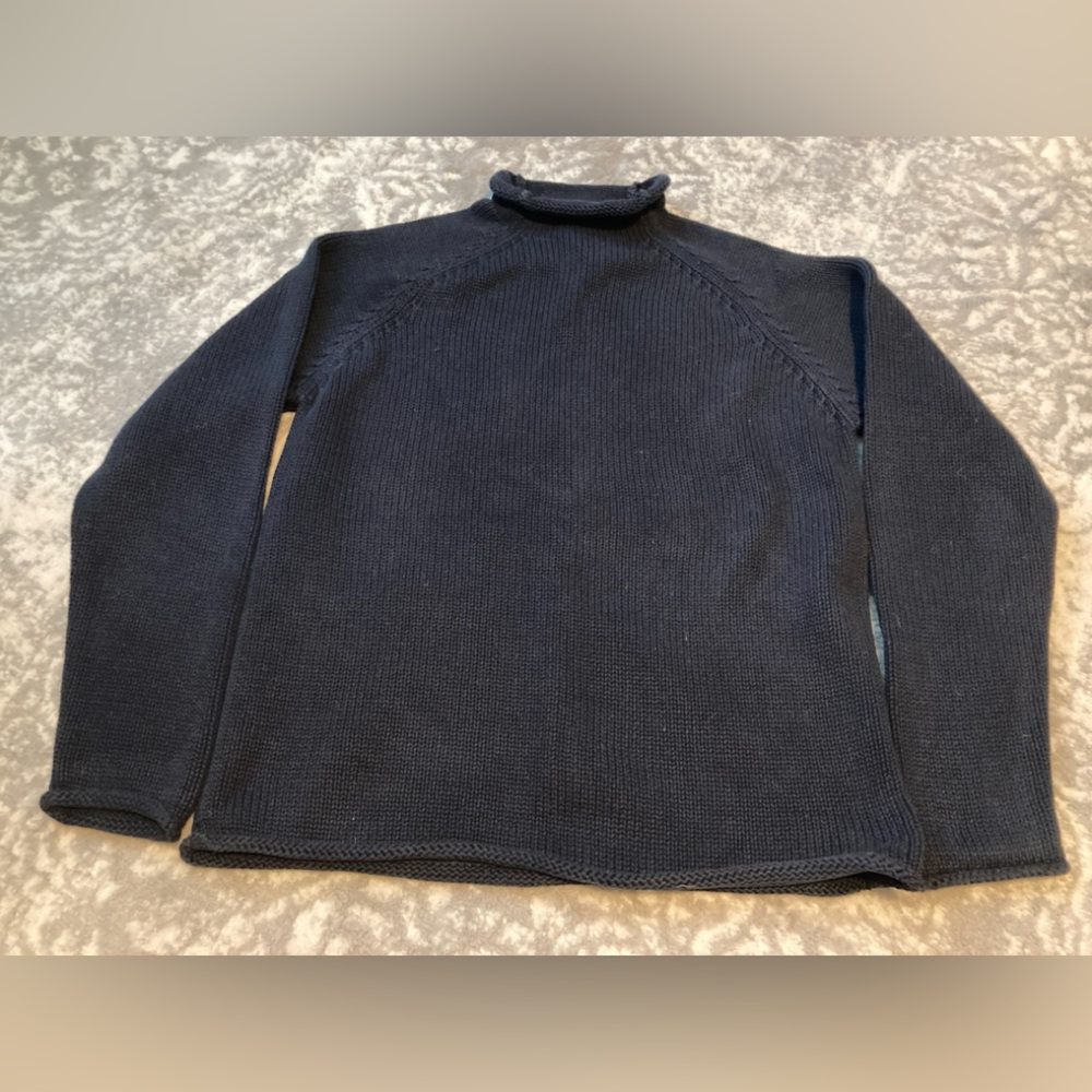 J. Crew Men's Dark Blue Turtleneck Sweater